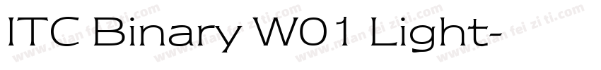 ITC Binary W01 Light字体转换